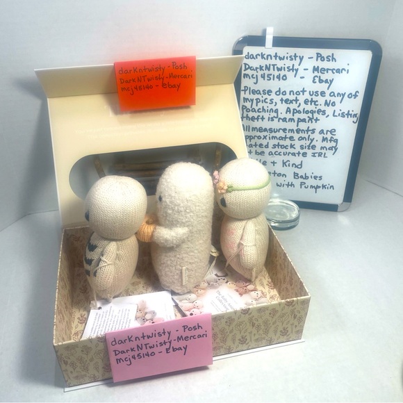 3 Pc BNWT CUDDLE + KIND 1 BOUCLE ALPACA GHOST W PUMP AND 2 KNIT SKELETON BABIES - Picture 7 of 16